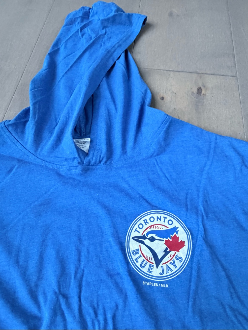 Blue Hooded Pullover Jacket - Picture 2 of 3
